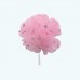 2.5" Diameter Rhinestone Organza Flower 6X12 | Pink